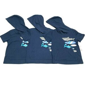 Garanimals 3 Pack Kids Shark Kangaroo Pocket T-Shirt Hood 18 Months NEW WITH TAG